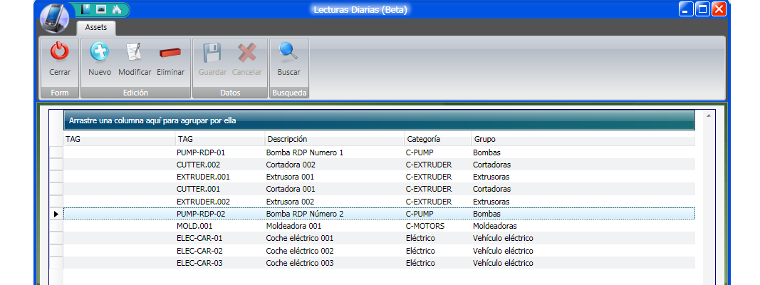 Captura de Exides Inspecciones, pantalla principal